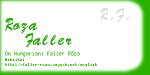 roza faller business card
